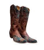 Erin 13” Brown  Teal Boots 8.5