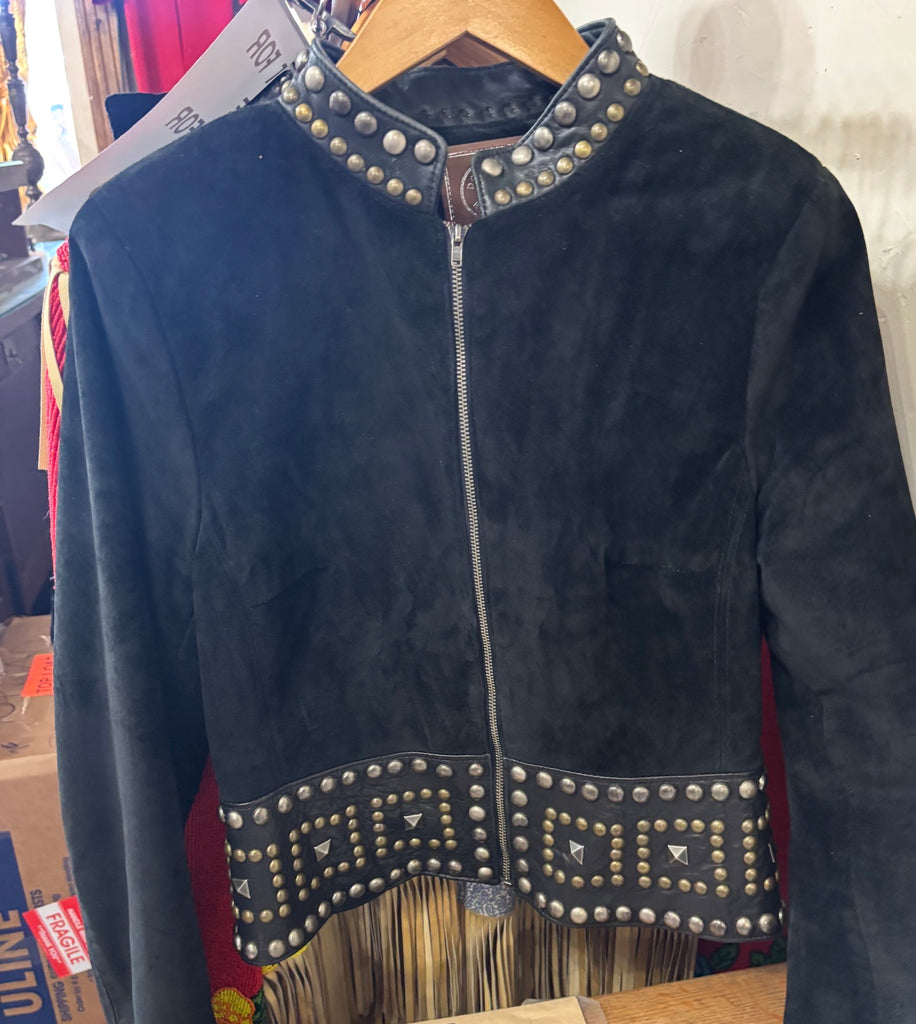 Studded Suede Leather Vintage Jacket