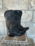 Vintage Heavily Hand Tooled Inlay 8.5B Boots
