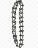 Vintage Heavy Sterling Silver Southwestern Handmade Link Chain Necklace with Removable Cross Pendant