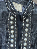 Vintage Black XS Leather Jacket Studs