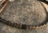 Horsehair Hatband 3 Strand Knots Sorr/Blk