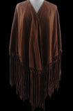 Tons of Fringe Suede Cape