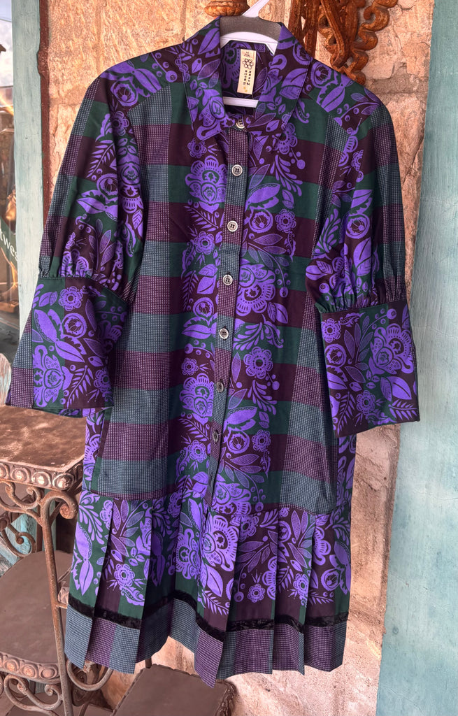 PLEATED SKIRT DROP WAIST DRESS