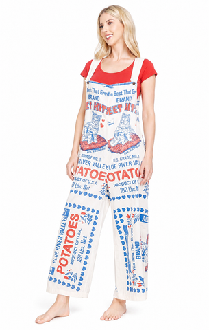 Vintage Sack Sweet Kitty Cat Cotton Overalls