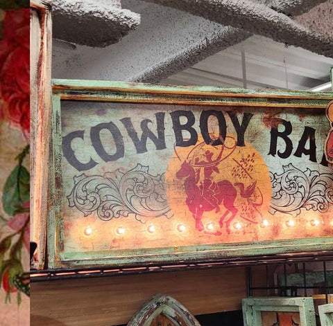 Cowboy Bar Lighted Sign