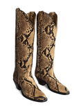 Vintage New Full Python Larry Mahan Boots 6N