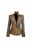 Kippys Swarovski Crystal Moto Italian Lamb Jacket