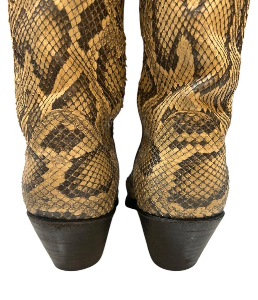 Vintage Larry Mahan 15”Python Boots 8N VGC