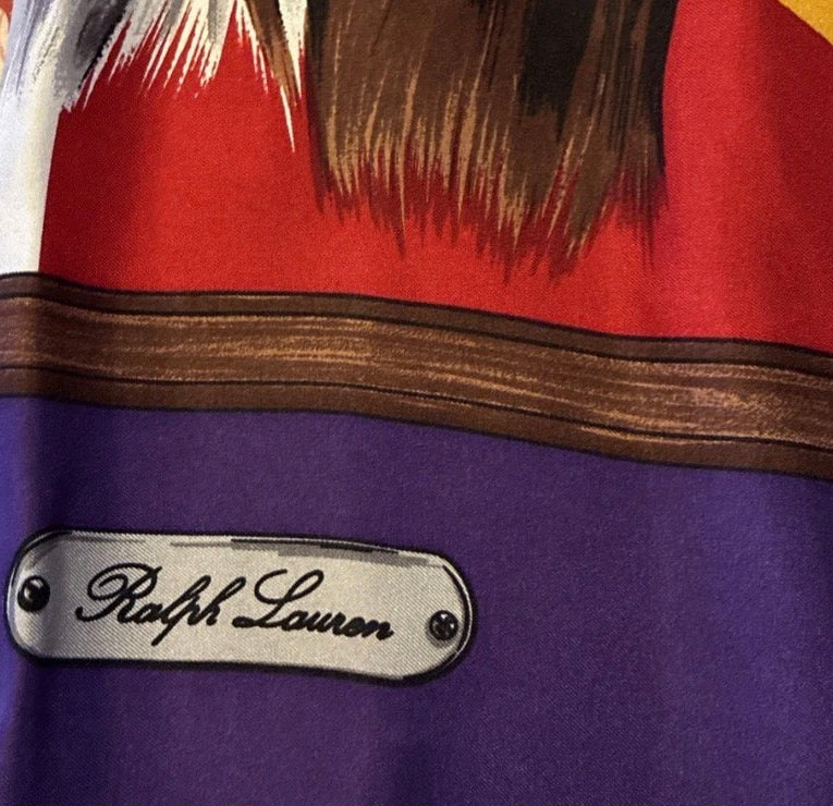 Vintage Ralph Lauren Equestrian Silk Wrap Skirt