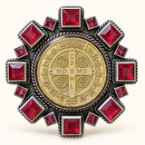 Early VSA San Benito Belt Buckle Red Swarovski
