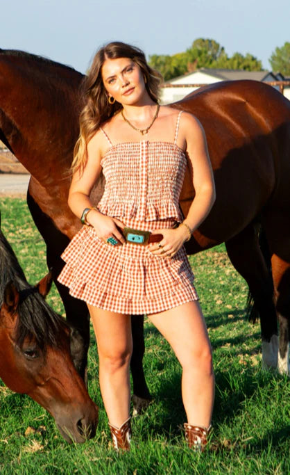 THE SADIE GINGHAM MINI SKIRT