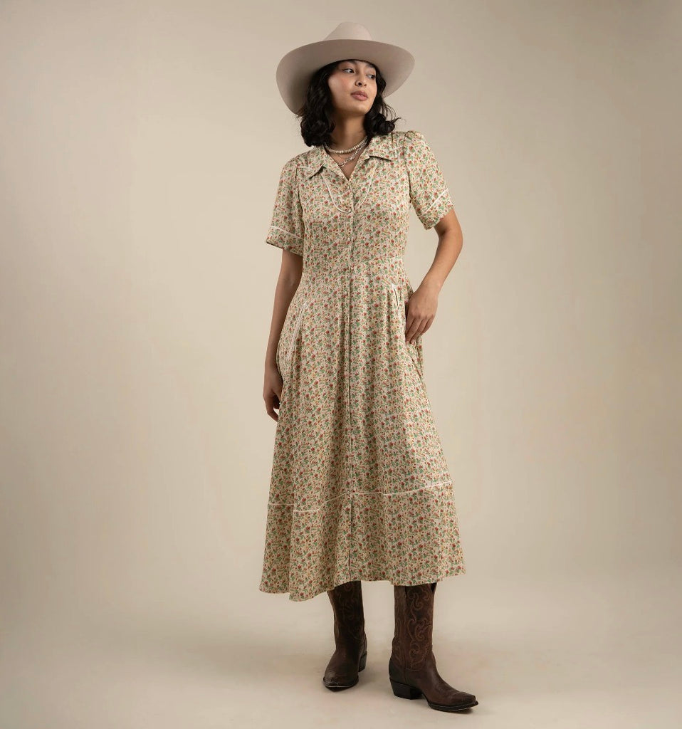 La Dahlia Dress - Desert Rose - Cream