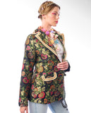 Renaissance Silk Black Jacquard Blazer Jacket