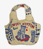 Vintage Print Feed Sack Hobo Bag