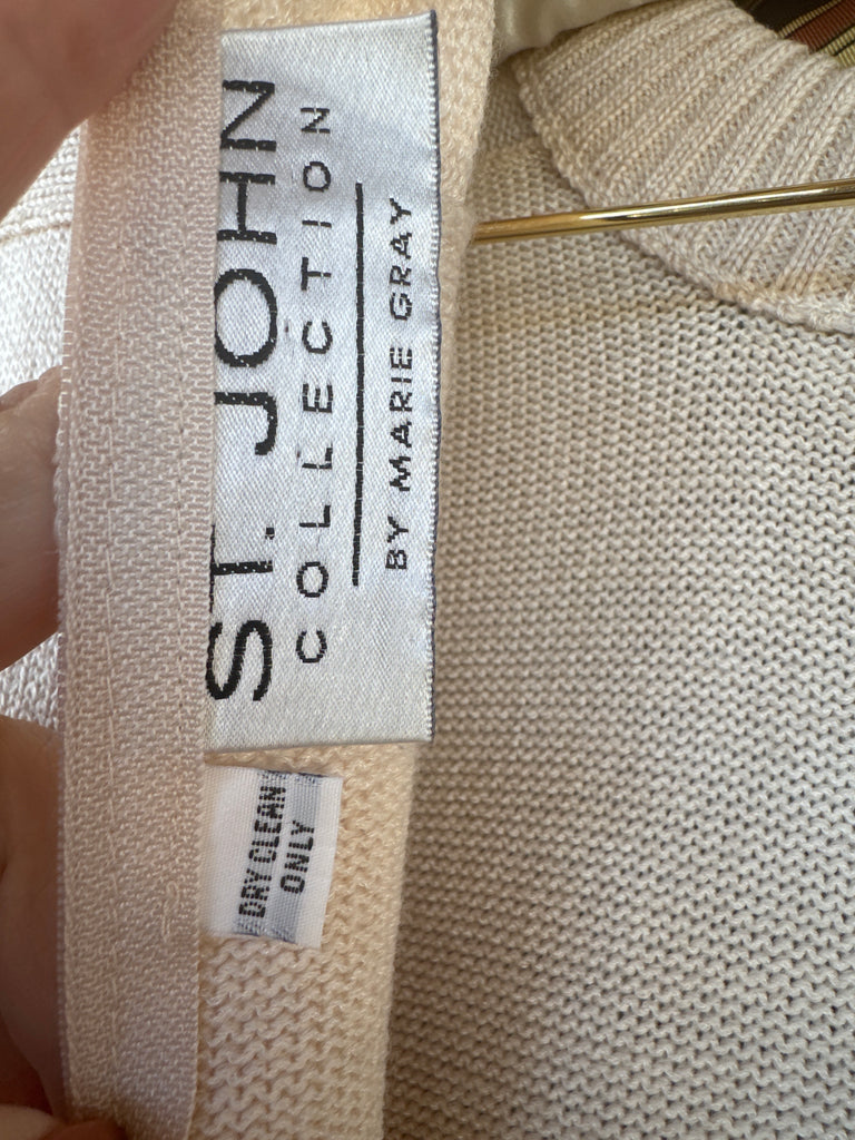 Vintage St John Ivory Knit Dress