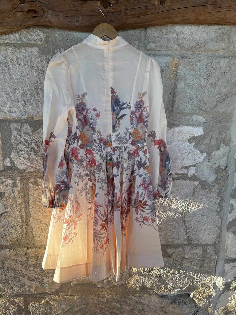 Ivory Floral Dress Buttons