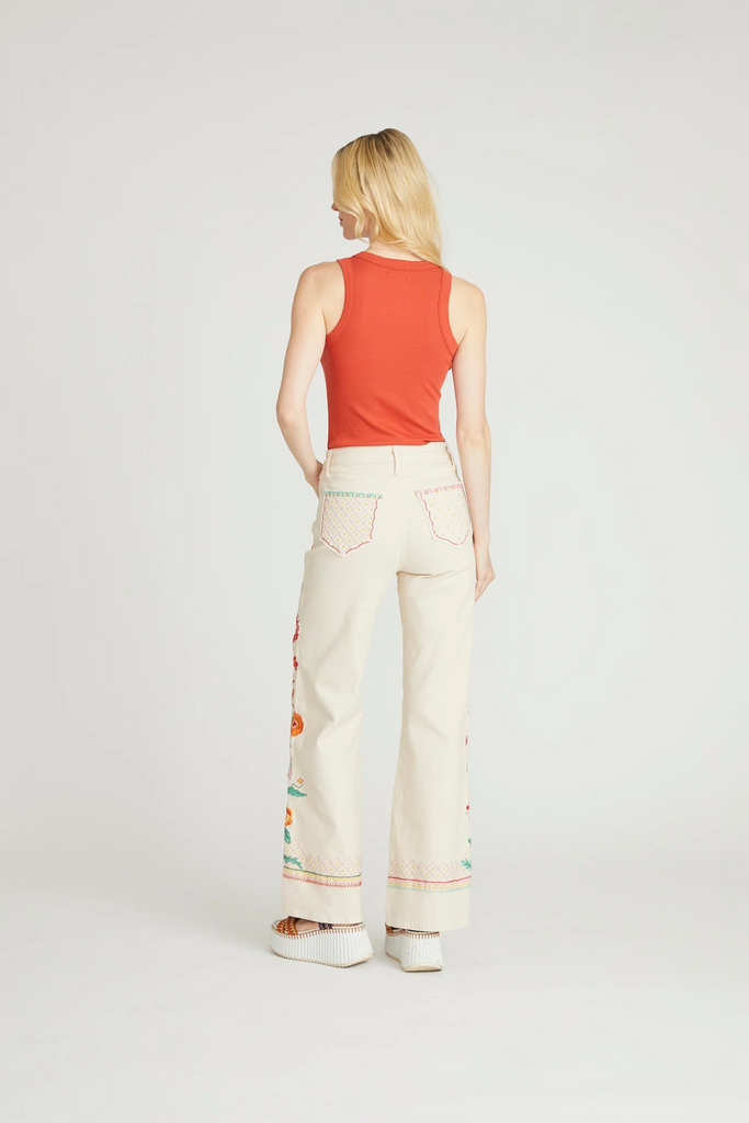 Charlee Wide Leg - Gardenia Dreams