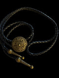 Engraved Circular Concho Bolo Tie