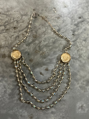 VSA Designs Moonstone Crystal 4 Strand Medallions