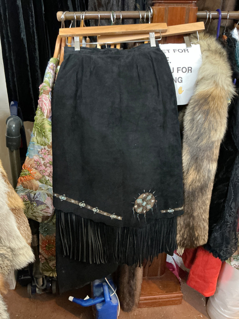 Vintage Patricia Wolf Hand Painted Skirt XS