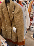 Metallic Boucle Double Breasted Jacket