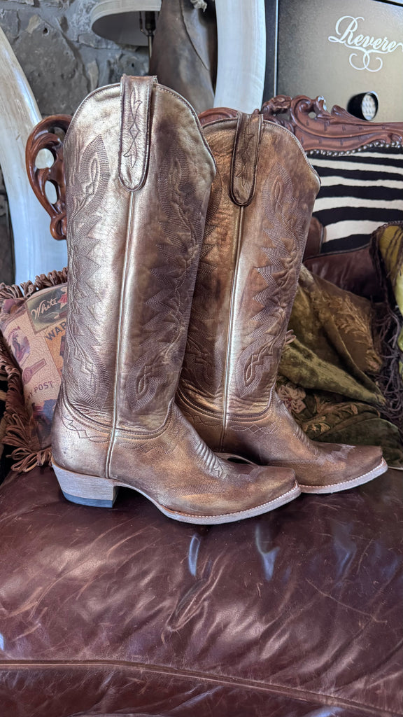 NEW Old Gringo YKY Peyton Boots Gold 7.5