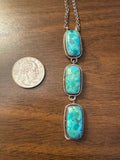 HADA COLLECTION STERLING SILVER KINGMAN TURQUOISE NECKLACE