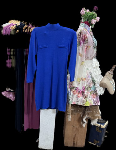 St John Cobalt Blue Vintage Dress XS/S