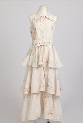 Champagne Meadow Tiered Maxi Dress