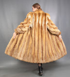 RED FOX COAT LUXURY FUR VINTAGE PERFECT M