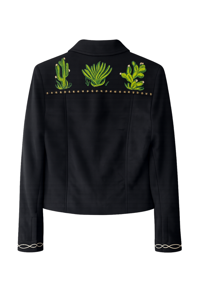 Covered Wagon & Horseshoe Embroidered Western Jacket