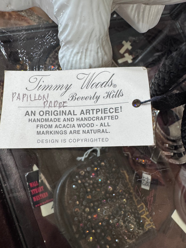 NEW VINTAGE WOOD PAPILLON PURSE