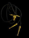 Gold Longhorn Skull Bolo