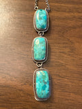 HADA COLLECTION STERLING SILVER KINGMAN TURQUOISE NECKLACE