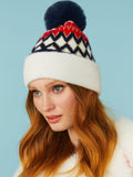 Luxury Faux Fur Pom Pom Knit Hat