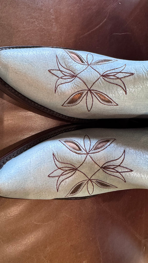 New Old Gringo YKY 7.5  Blue Bronze Inlays Boots