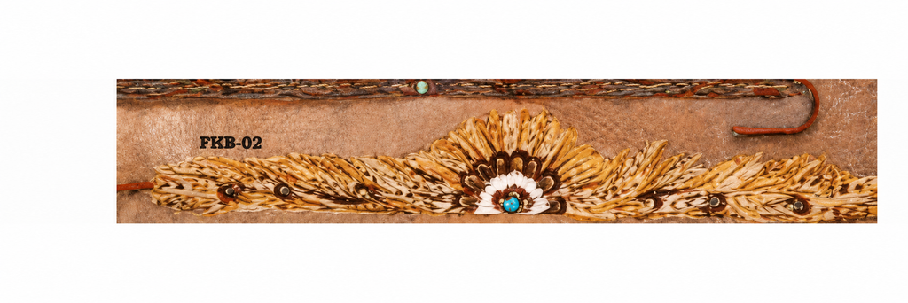 Smaller Feather Crown Hatband Sm Turq Assorted