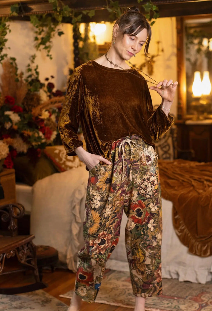 Golden Hour Linen Cropped Artist Pant
