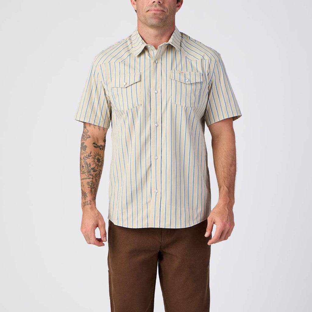 El Ranchero S/S UV Tidal Foam Stripe Shirt