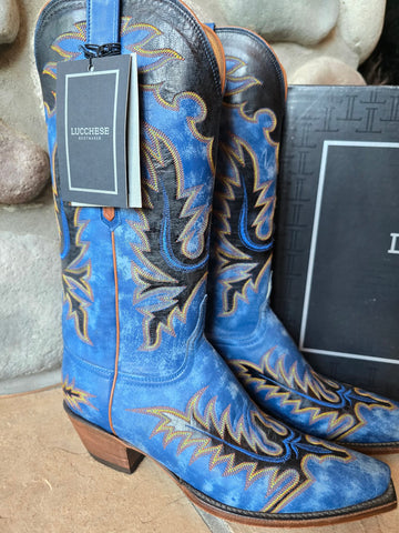 NIB Lucchese 1883 Boots Mayela Blue 8.5B