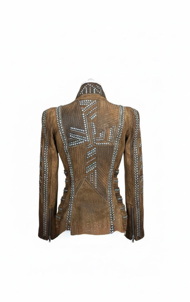 Kippys Swarovski Crystal Moto Italian Lamb Jacket
