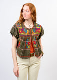 Sister Mary Olive Green Plaid Embroidered Bolero