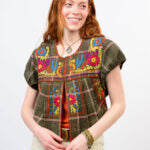 Sister Mary Olive Green Plaid Embroidered Bolero