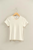 Mineral Washed Crew Neck Short Sleeve Top