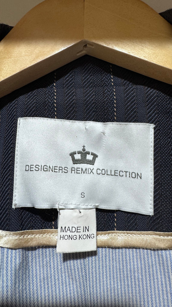 Vintage Designers Remix Pinstripe Blazer S