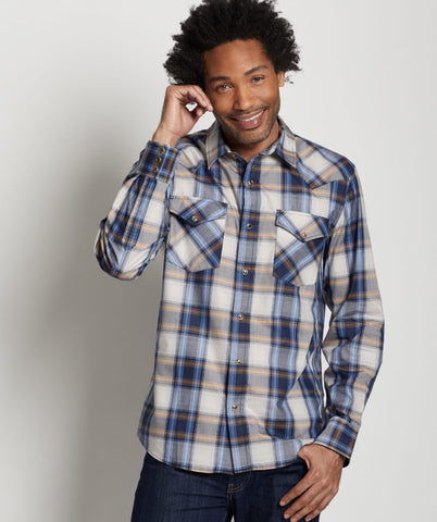 Pendleton L/S Pearl Snap Bishop Cotton Shirt L