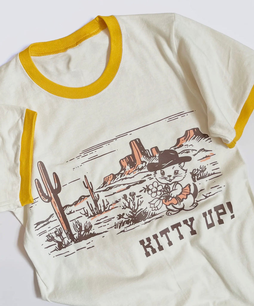 Kitty Up Ringer Tee