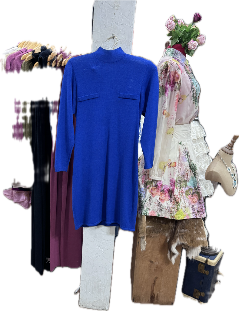 St John Cobalt Blue Vintage Dress XS/S