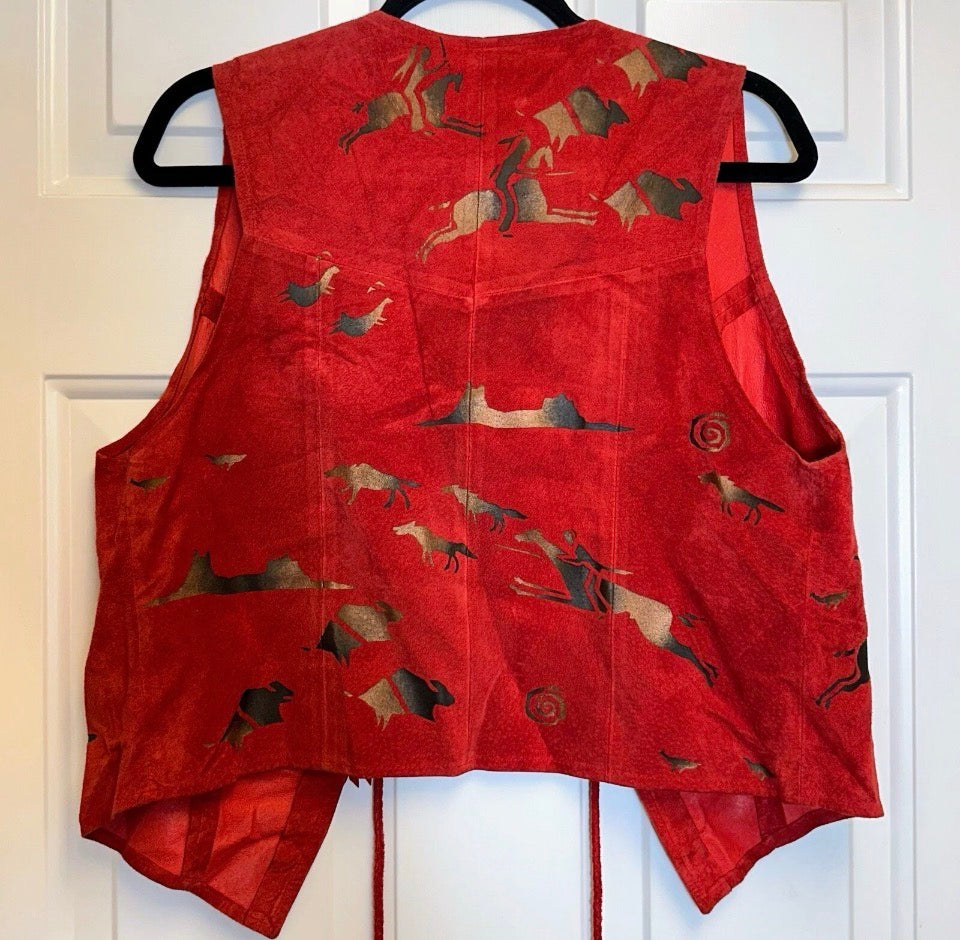 Vintage Warrior Hunters Hand Painted Vest
